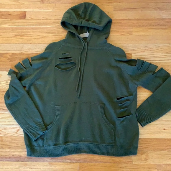 LF Distressed Hoodie Sweater - Picture 5 of 6